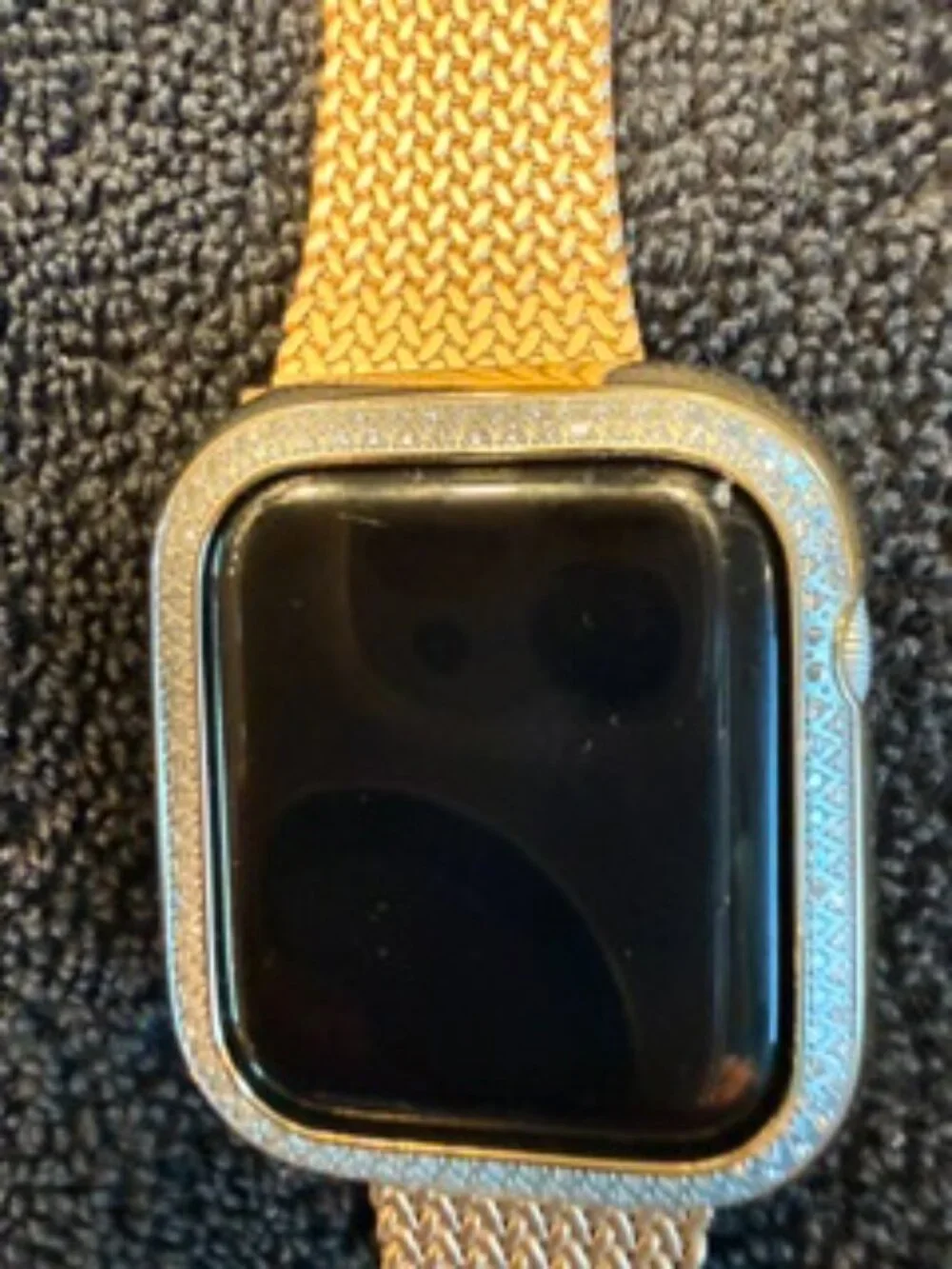 MICHELE Diamond and 18K Gold-Plate Case for Apple Series 6-40mm Ladies Watch